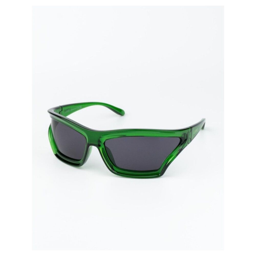 Loewe x PAULA'S IBIZA Women Sunglasses Green Smoke Wraparound LW40143U 98A